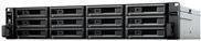 Synology RX1222sas Expansion Unit Speichergehäuse in Schwarz mit 12 Schächten für SATA und SAS, 2U Rack-Einbau - Bild 1