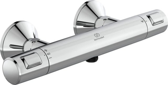 Ideal Standard Brausethermostat Ceratherm T25 Aufputz in Chrom mit Safety Stop und Wassersparfunktion - Bild 1