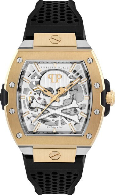 Philipp Plein Automatik Herrenuhr The $keleton 2.0, Edelstahl, 44 mm, Silber - Bild 1