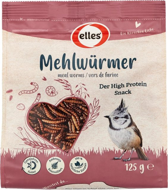 Elles Wildvogelfutter Mehlwürmer 125 g - Bild 1