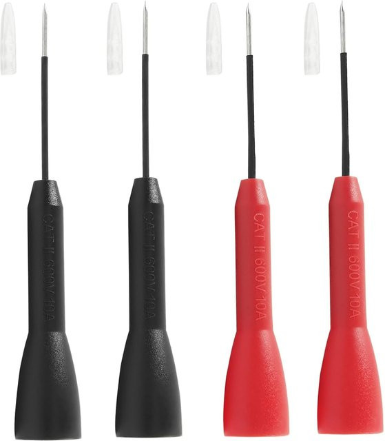 AOKIN 4er-Pack verlängerte Nadelprüfspitzen 2 mm für Multimeter, 600 V/10 A zerstörungsfreie Prüfspitzen für TL71 TL75 - Bild 1