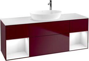V&B Waschtischunterschrank Finion in Weiß lackiert, Breite: 160 cm, Tiefe: 50,1 cm, Höhe: 50,1 cm - Bild 1