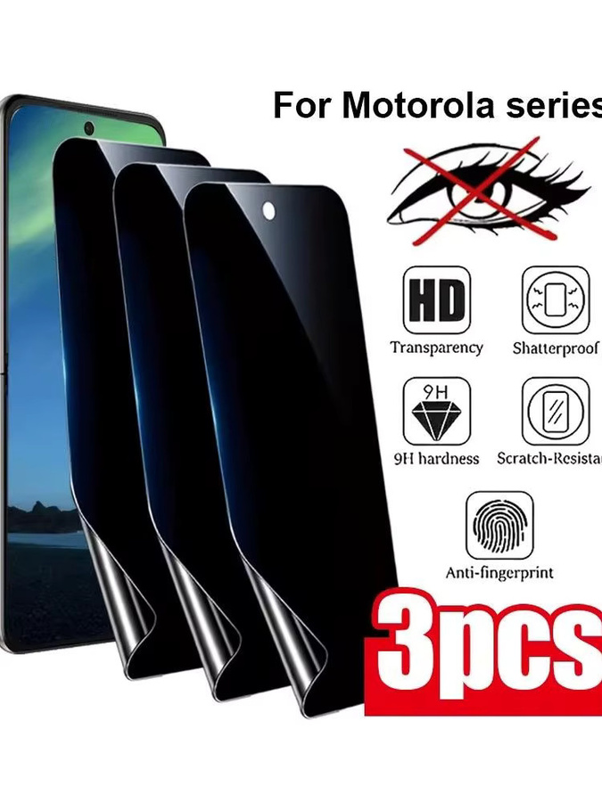 3 Stück Sichtschutz-Hydrogelfolie für Motorola Moto G04s G24 G64 G05 G15 G35 G45 G75 G85 in Transparent - Bild 7