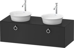 Duravit Waschtischunterschrank White Tulip in Weiß, B/T/H: 130 x 55 x 40,8 cm - Bild 1