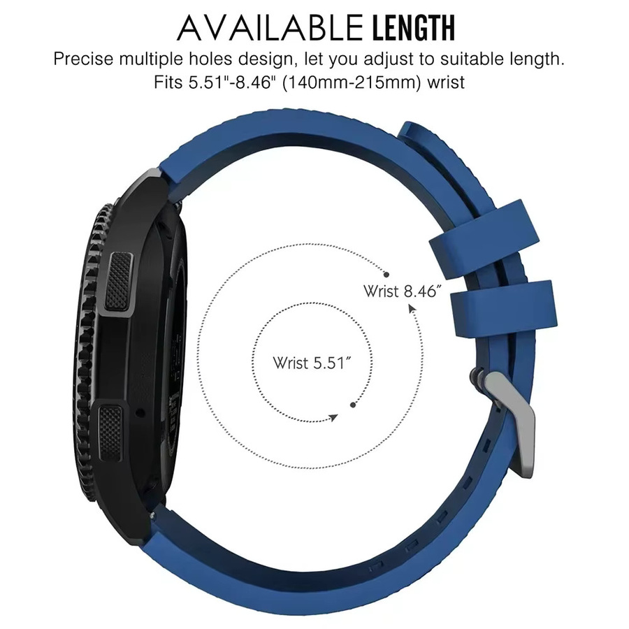 Uhrenarmband Silikon, 22 mm, Bunt, Unisex - Bild 3