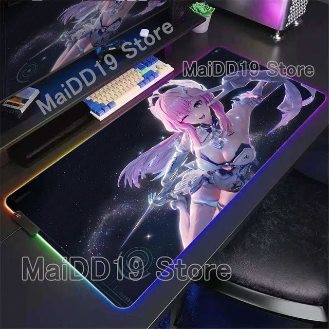 Riccu RGB Gaming Mauspad Wuthering Waves THE SHOREKEEPER Aemeath Changli Anime Design XXL Tischmatte aus Gummi - Bild 1