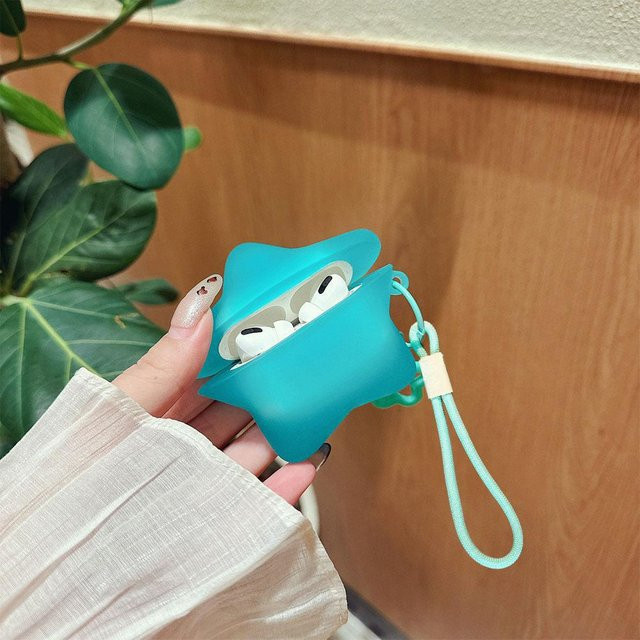 Transparente Bluetooth Stern Schutzhülle für Apple AirPods Pro 3 und AirPods 4 im Cartoon Design - Bild 1