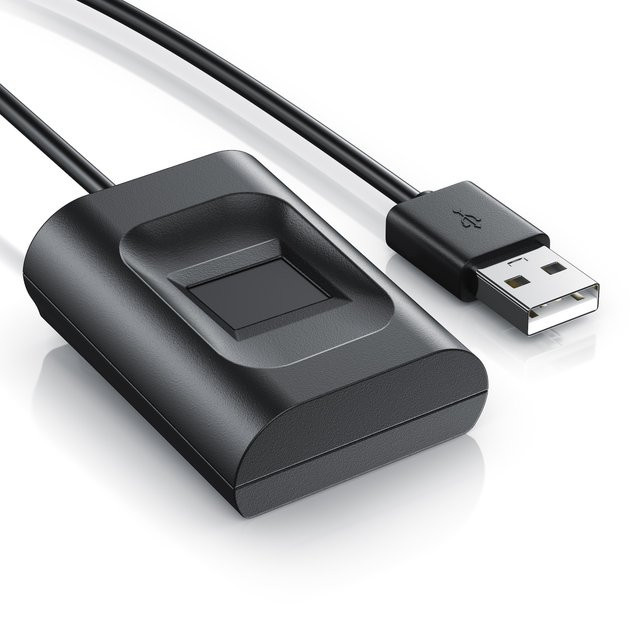 CSL USB-Fingerabdrucksensor Fingerprint-Scanner in Schwarz für Windows 8-11 mit bis zu 10 IDs und Plug & Play für Login und Sicherheit - Bild 1
