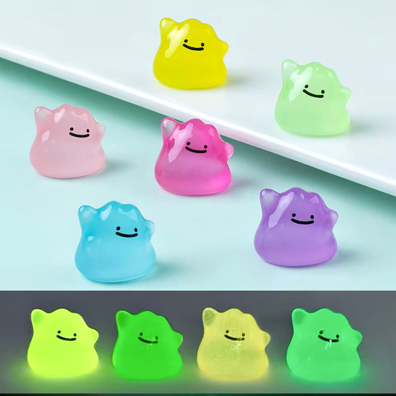 Bandai Pokémon Ditto Minifiguren, 6er-Set, Leuchten im Dunkeln, Mehrfarbig - Bild 2