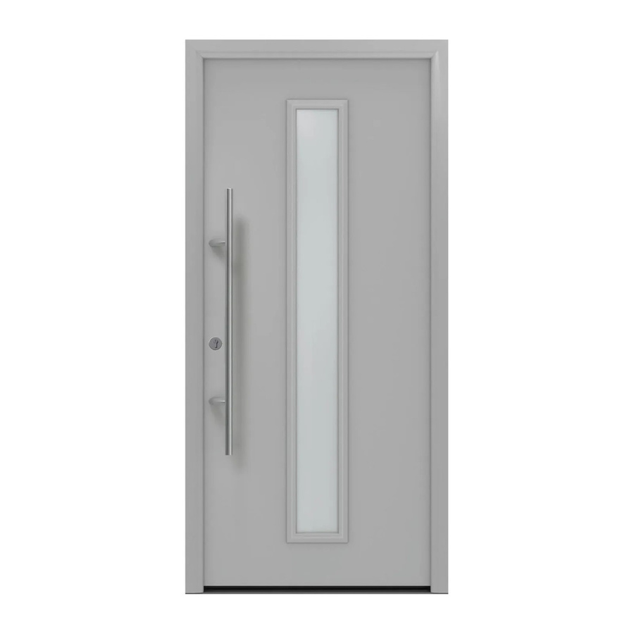 EcoStar Haustür Isopro Secur IPS 020S in Weißaluminium mit Glaseinsatz, RC2, B: 110 cm, H: 210 cm, DIN Links - Bild 2