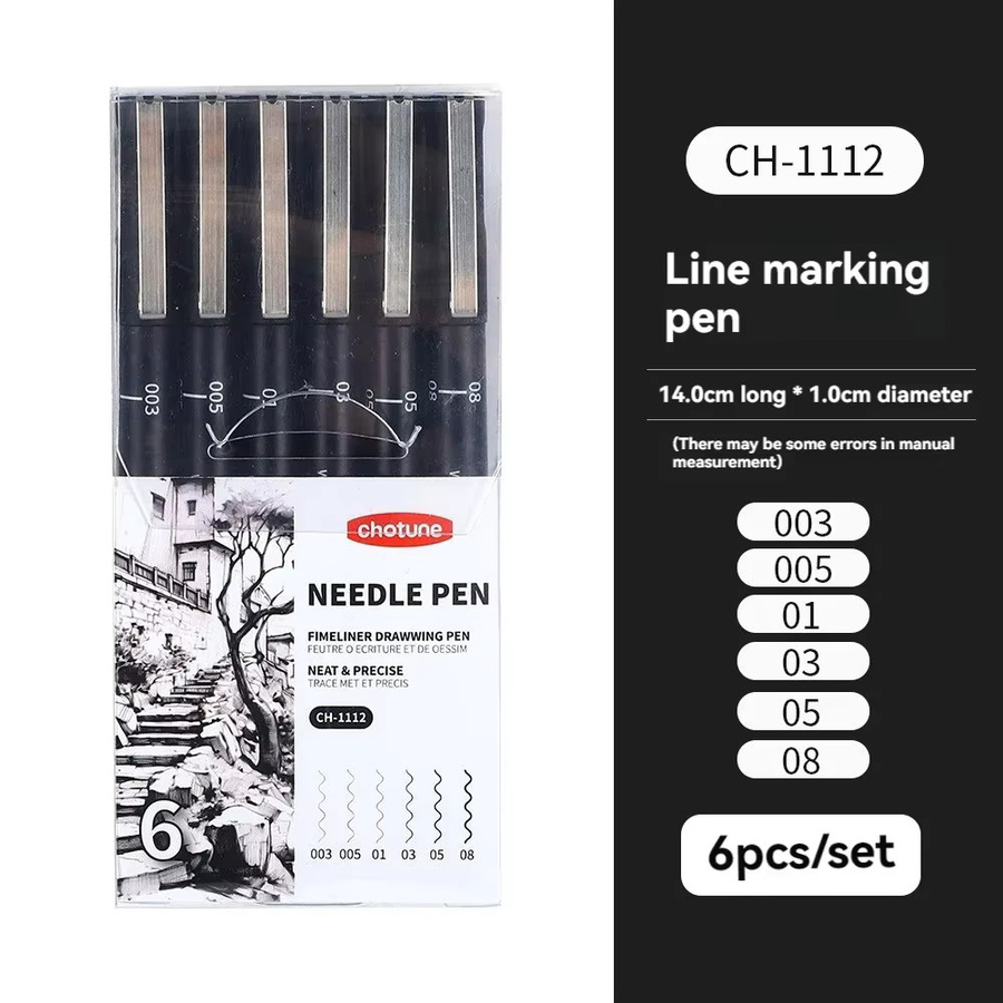 Schwarze Pigment-Mikrostift-Fineliner für Zeichner und Illustratoren zum Skizzieren von Anime und Manga - Bild 6