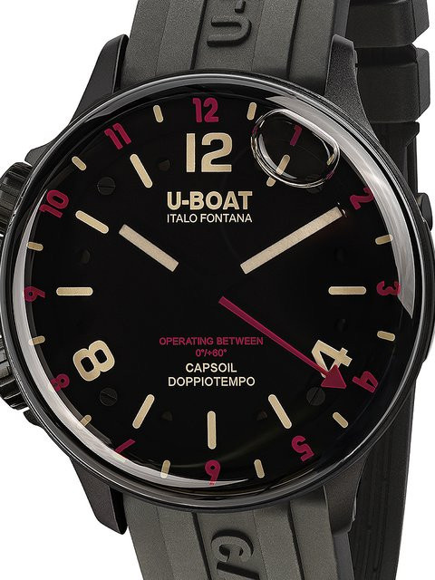 U-Boat Herrenuhr, Quarz, Edelstahl, 45 mm, Schwarz, 10 ATM - Bild 1