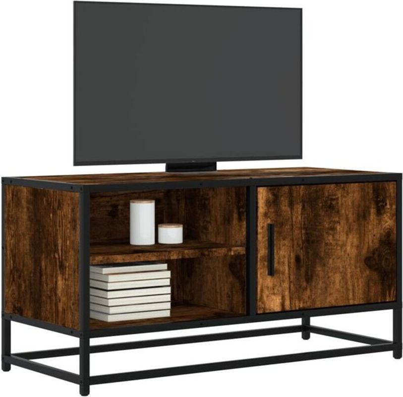 Vidaxl TV-Schrank Industrial Braun aus Holzwerkstoff und Metall B/T/H: 80 x 34,5 x 40 cm - Bild 1