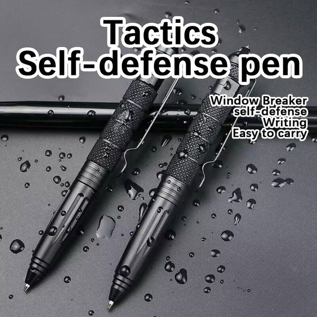 Multifunktionaler taktischer Wolframstahl-Stift in Schwarz für Damen und Herren - Bild 1