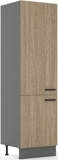 SCANDI Hochschrank mit Fischgrät-Design für deine Einbauküche, Breite: 60 cm - Bild 1