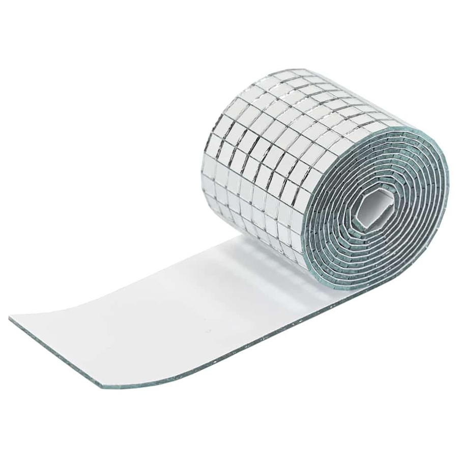 VD Home Furnishing Spiegel Mosaik Fliesen mit geometrischem Design in Silber, 12 Stück aus Glas, B: 100 cm, H: 4 cm - Bild 1