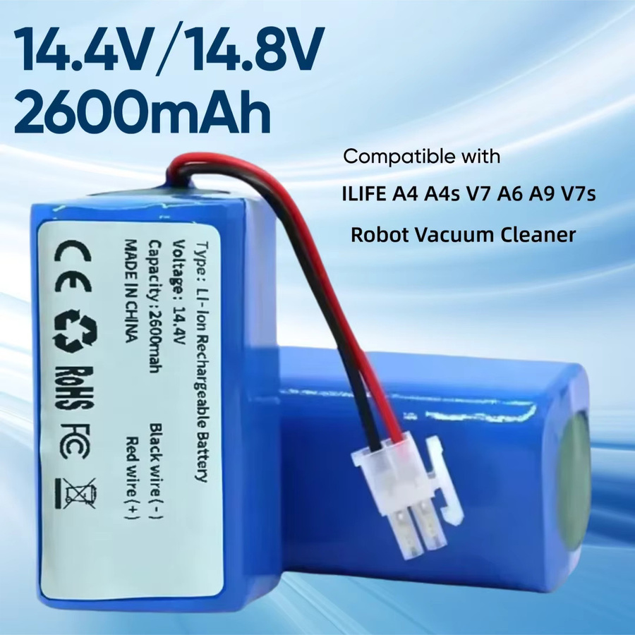 Lithium-Akku 2600 mAh für ILIFE A4 Conga Excellent 990 und Haier Xshuai HXS-C3 Roboterstaubsauger, 14,4 V / 14,8 V - Bild 3