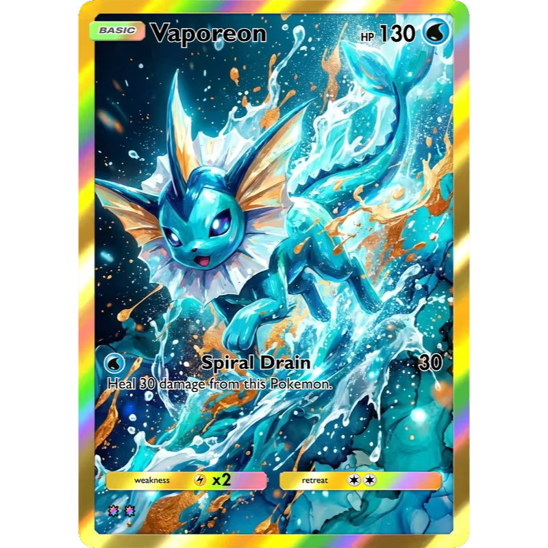 Pokémon Eevee Flareon Vaporeon Jolteon Sylveon Holo-Anime-Sammelkarten - Bild 3