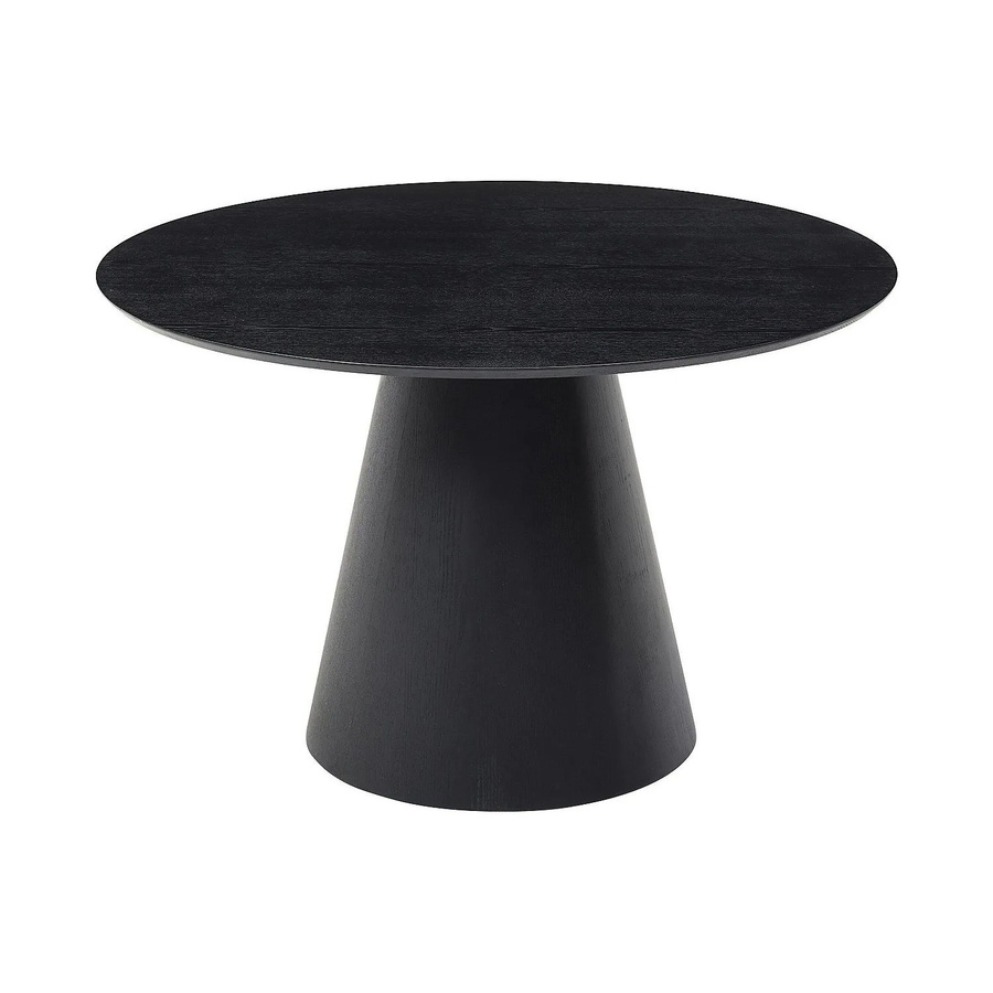 Vente-unique Esstisch Antaliza in Schwarz mit Eschenfurnier, rund, Durchmesser: 120 cm - Bild 2