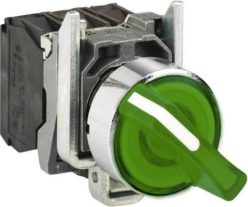 Schneider Electric XB4BK123G5 Wahlschalter in Schwarz und Grün aus Metall - Bild 1