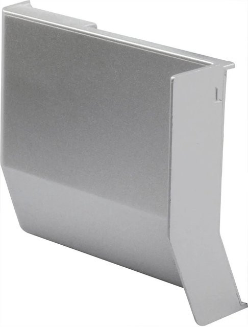 Camar Abdeckkappe für Schrankaufhänger 801 mit Lippe Links aus Kunststoff, vernickelt, Silber, B/T/H: 39,0 x 19,0 cm - Bild 1