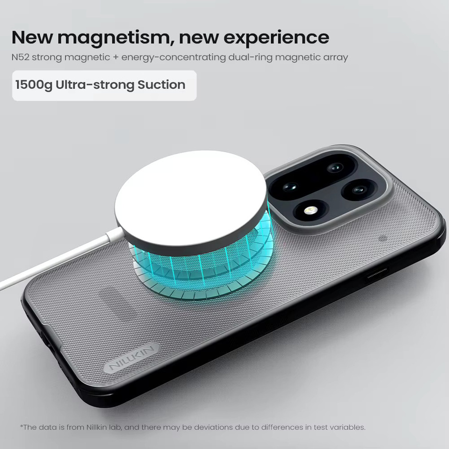 Nillkin Magnetische Super Frosted Shield Pro Handyhülle für OnePlus 15 in Schwarz und Transparent, stoßfeste Rückseite mit Anti-Fingerabdruck-Schutz - Bild 3