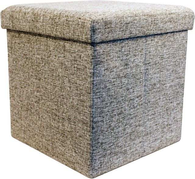 ECHTWERK Sitzwürfel in Grau mit abnehmbarem Bezug, B/T/H: 38 x 38 x 38 cm - Bild 1