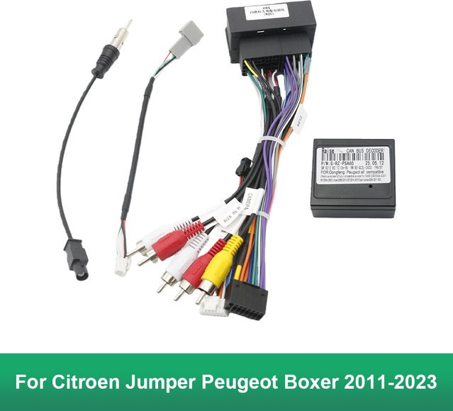 16-poliger CANBUS-Decoder Stereo-Stromkabel für Citroen Jumper und Peugeot Boxer 2011–2023 in Multicolor - Bild 1