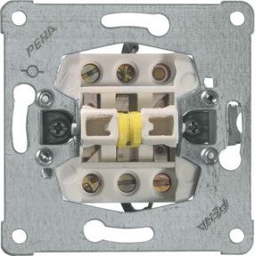 Peha Rollladen-Wippschalter 10A 250V 1-polig D 616/4 in Weiß für Unterputzmontage - Bild 1