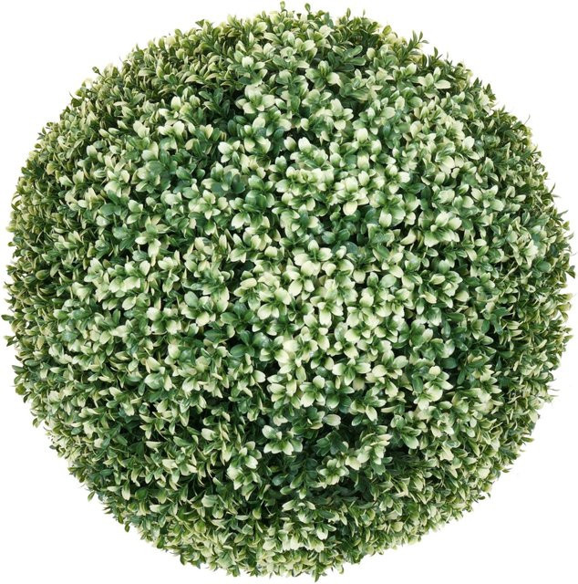 MCW Künstlicher Busch L77 Kugel in Grün-weiß, Durchmesser: 55 cm - Bild 1
