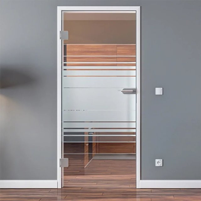 Levidor Glastür Hamburg Office/Studio transparent DIN-Links B: 70,9 cm, H: 209,7 cm - Bild 1