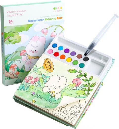 Haojingda Aquarellmalbuch für Kinder, Tiere, Bunt, ab 3 Jahre - Bild 1