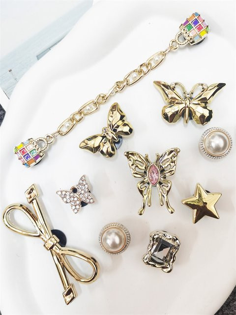 LIN KING Charms, Schmetterling Bogen mit Perlen und Strass, Damen - Bild 1