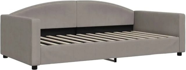 vidaXL Tagesbett in Taupe, modernes Polsterbett für Schlafzimmer und Wohnzimmer, B/T: 100 x 200 cm - Bild 1