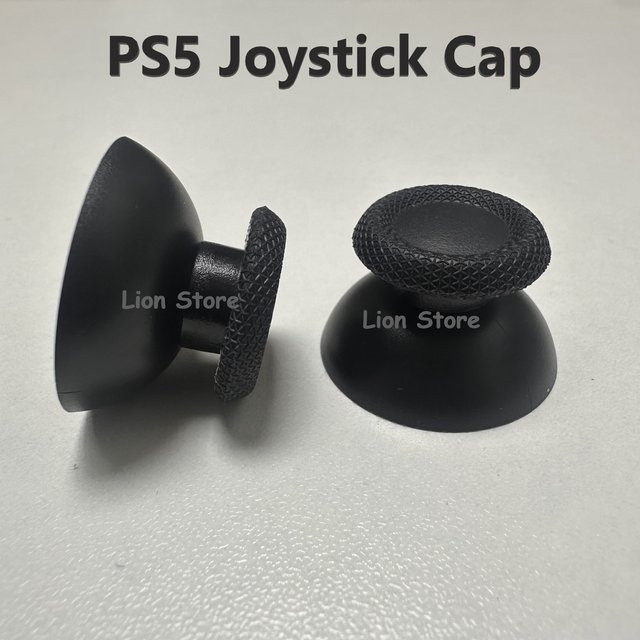 100er Set PS5 und PS4 Joystick Kappen im Pilzkopf-Design, Schwarz, Zubehör für PlayStation Controller - Bild 1