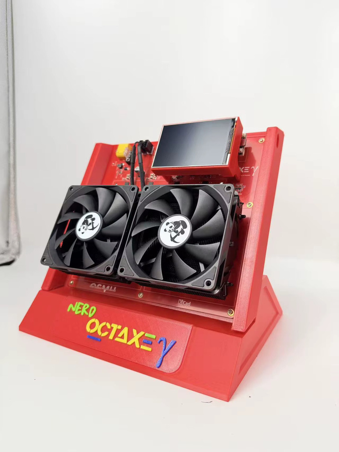 YYSLuping NerdOCTAxe Bitcoin Solo-Miner mit 8 Stück BM1370 ASIC, 9,6 Th/s - 12 Th/s, Schwarz, inklusive Netzteil - Bild 1