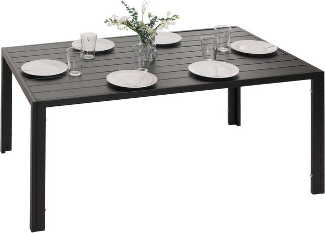 MCW Alu-Esstisch N40 als Gartentisch und Bistrotisch in Anthrazit, B/T: 140 x 80 cm, Höhe: 72 cm - Bild 1