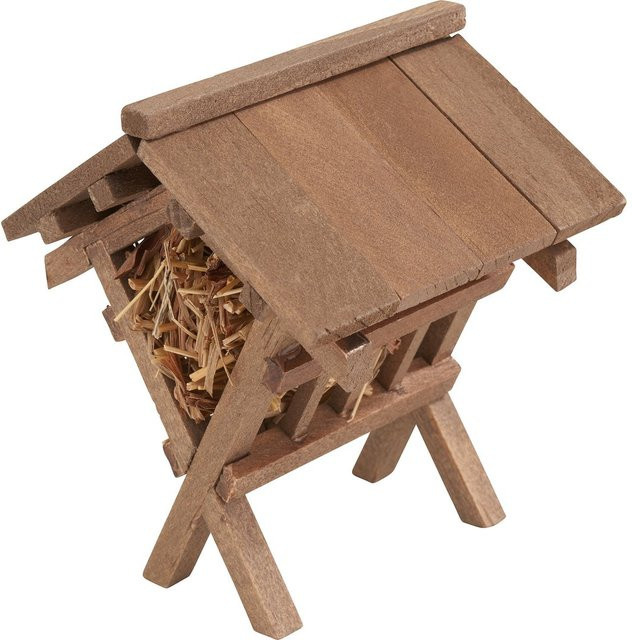 VBS Futterkrippe aus Holz in Braun für die Weihnachtsdekoration - Bild 1