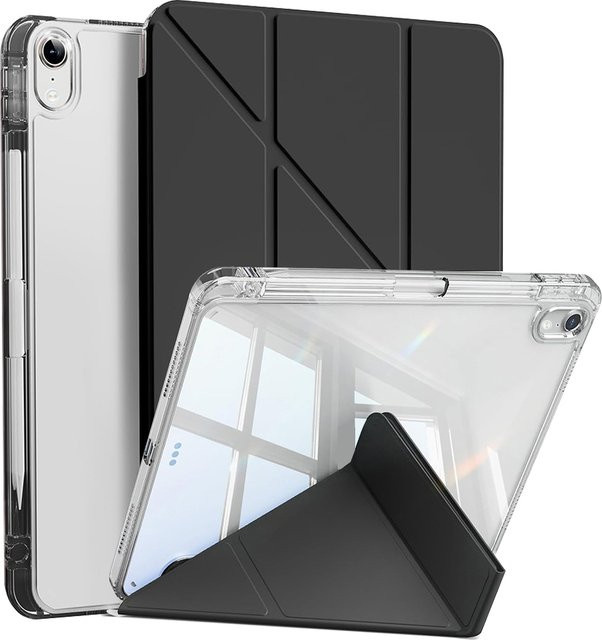 Chenxiaotong Transparente Schutzhülle für iPad mini 6 und 7 8,3 Zoll mit Stifthalter und Y-förmigem Standfunktion in Lila - Bild 1