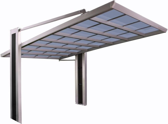 Ximax Carport My-Port Typ 2750 Typ 60 in Edelstahl-Look, B/T: 272,7 x 503,2 cm, Firsthöhe: 311,5 cm, silberfarben - Bild 1