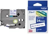 Brother Schriftbandkassette TZe-253 für P-touch, Breite: 24 mm, Länge: 8 m, Bandfarbe: Weiß, Schriftfarbe: Blau - Bild 2