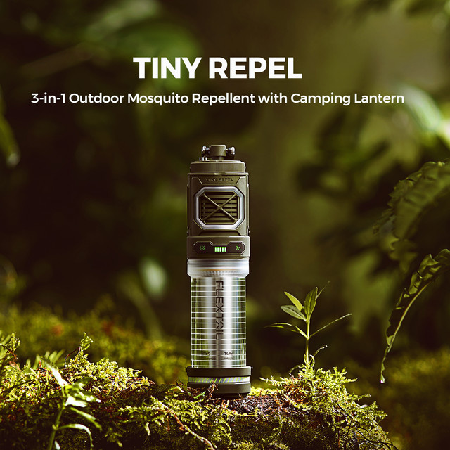 FLEXTAIL TINY REPELLER Elektrischer Mückenvertreiber mit Campinglicht und wiederaufladbarem Akku für Outdoor-Camping und Rucksackreisen - Bild 1