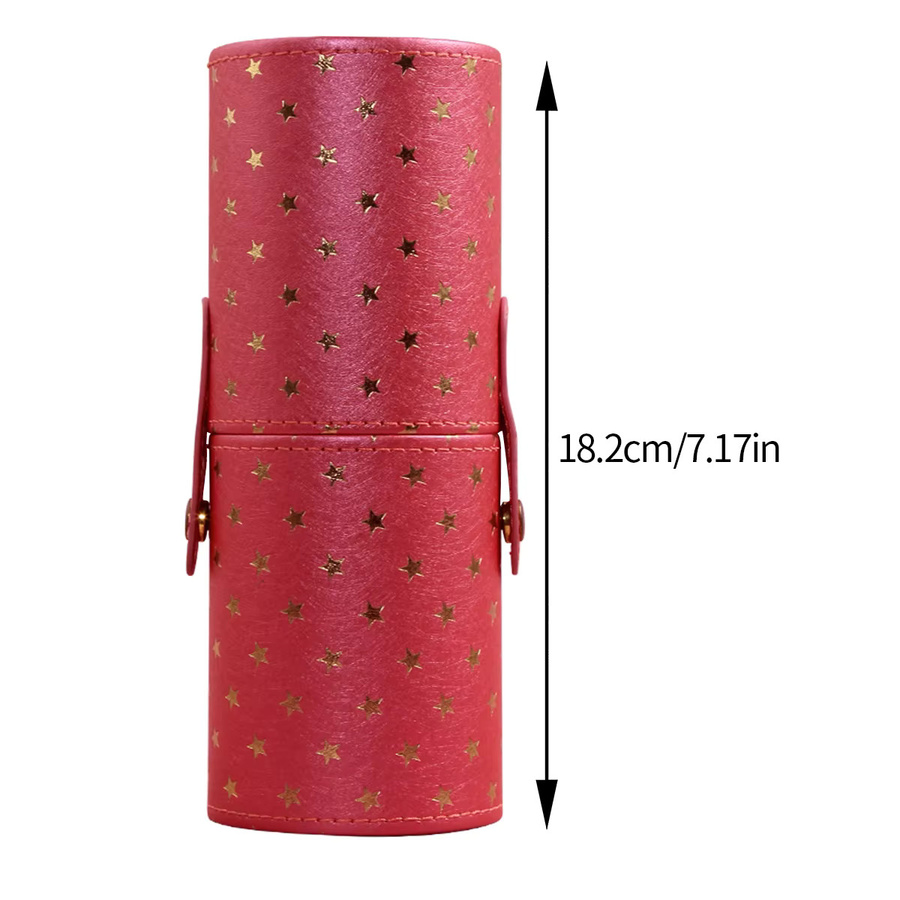 KOSSHOW Make-up-Pinsel-Aufbewahrung, PU-Leder, Pink, Unisex - Bild 3