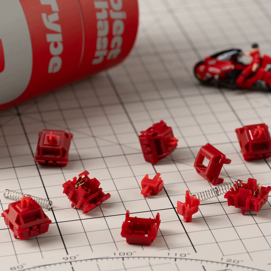 Siliworks Typ R mechanische Tastaturschalter taktil in Rot - Bild 3