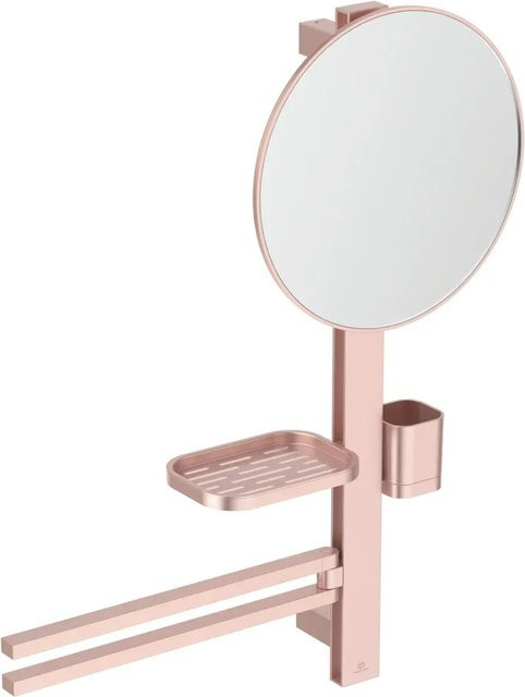Ideal Standard Beauty Kosmetikspiegel-Set Bar M700 in Pink, Wandmontage, Rund - Bild 1