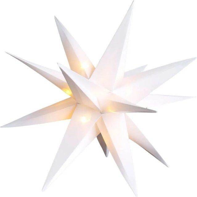 Lex LED 3D Leuchtstern Weiß mit Timer für Indoor und Outdoor, Durchmesser: 25 cm - Bild 1