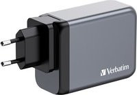 Verbatim GNC-200 GaN Universal-Ladegerät 200W mit 1x USB-A und 3x USB-C in Schwarz/Grau - Bild 2