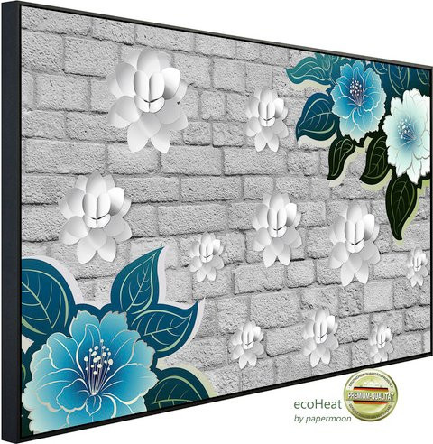 papermoon EcoHeat Infrarotheizung mit Blumenmuster in Bunt und Matt-Effekt mit App-Steuerung und Überhitzungsschutz - Bild 1
