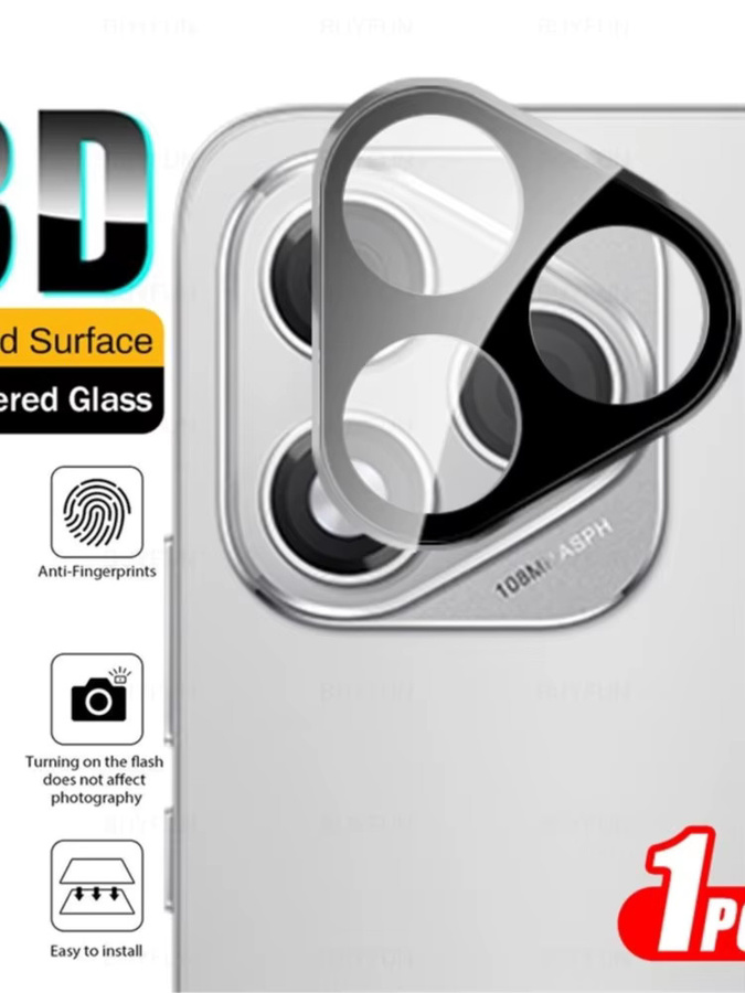 Honor 400 Lite 5G 3D gehärtete Glas Rückseiten-Objektivschutzfolie in Transparent - Bild 6