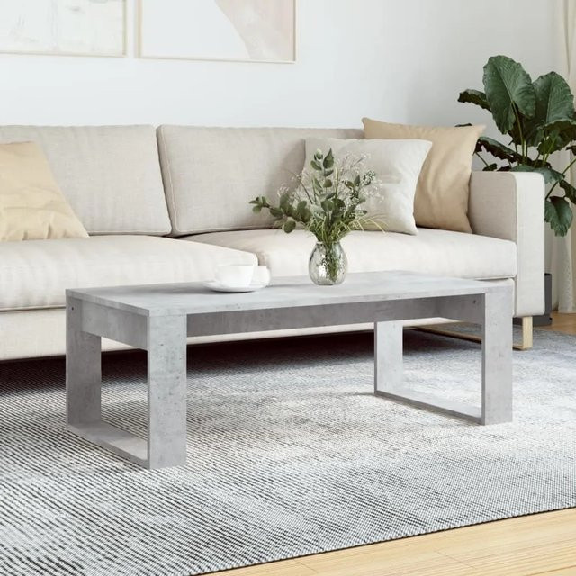 vidaXL Couchtisch modern in Betongrau aus Holzwerkstoff, B/T/H: 102 x 50 x 35 cm - Bild 1